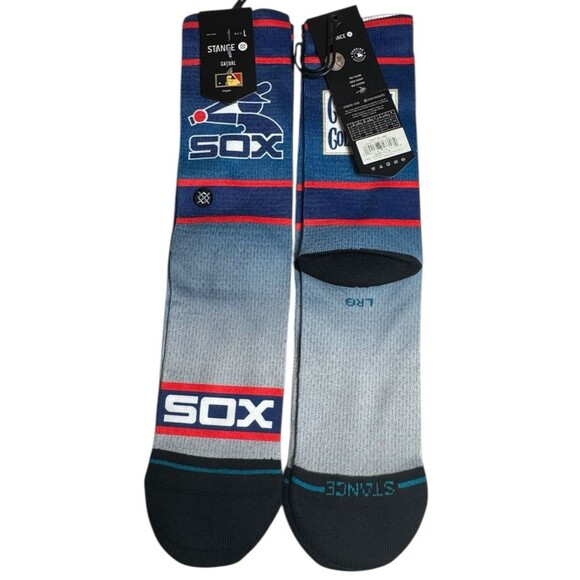 Stance Chicago White Sox Mens Large Crew Sock 2023 Cooperstown Collection New - Picture 4 of 5